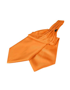 Orange Solid Color Pure Silk Ascot