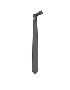 Solid Dark Grey Twill Silk Narrow Tie