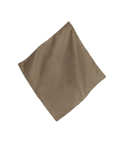 Dark Brown Solid Silk Pocket Square