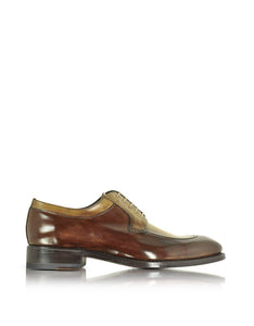 Italian Handcrafted Two Tone Leather Derby Shoe