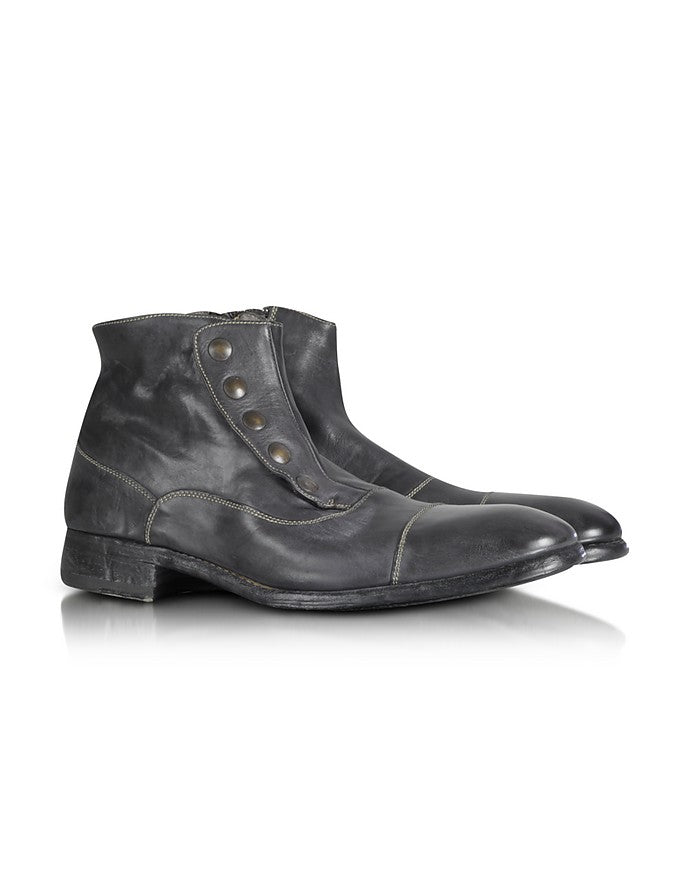 Gray booties leather deals
