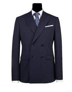 Men's Double Breasted Blue Navy Suit
