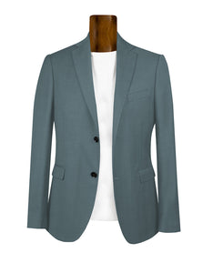 Men's Teal Wool Blend Dress