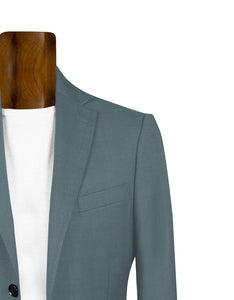 Men's Teal Wool Blend Dress