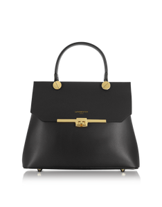 LE PARMENTIER - Atlanta Top Handle Satchel Bag w/Shoulder Strap