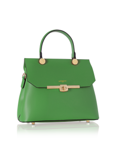 LE PARMENTIER - Atlanta Top Handle Satchel Bag w/Shoulder Strap