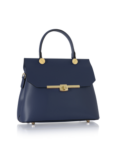 LE PARMENTIER - Atlanta Top Handle Satchel Bag w/Shoulder Strap