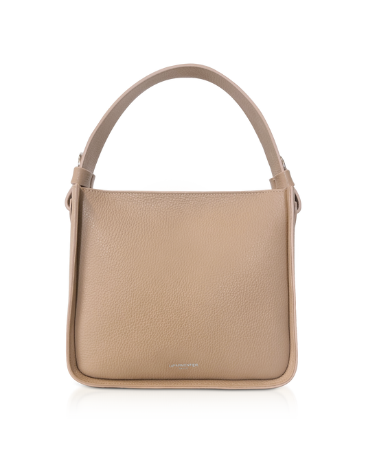 LE PARMENTIER - Duplo Medium Hammered Leather Top Handle bag
