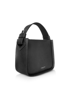 LE PARMENTIER - Duplo Small Hammered Leather Top Handle bag