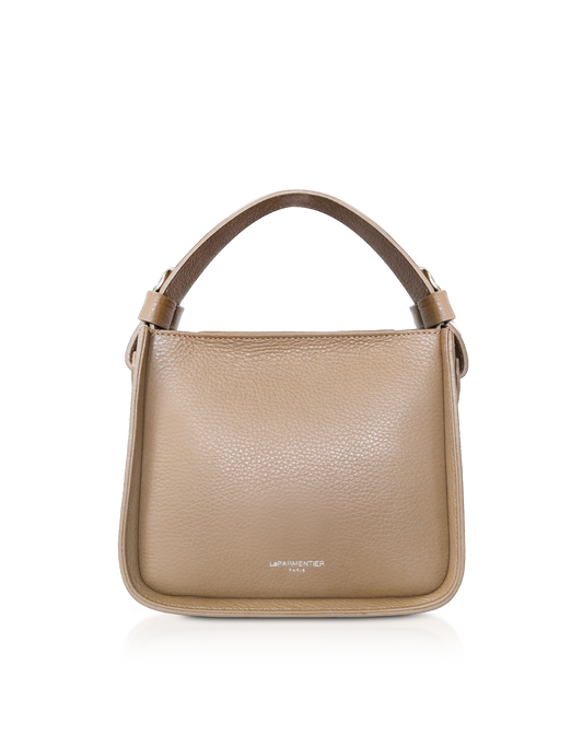 LE PARMENTIER - Duplo Small Hammered Leather Top Handle bag