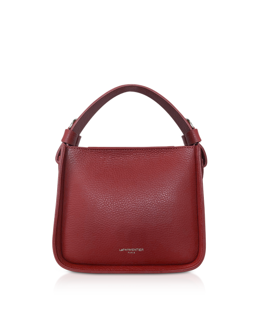 LE PARMENTIER - Duplo Small Hammered Leather Top Handle bag