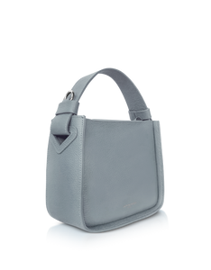 LE PARMENTIER - Duplo Small Hammered Leather Top Handle bag