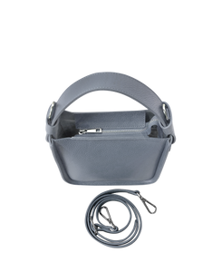 LE PARMENTIER - Duplo Small Hammered Leather Top Handle bag