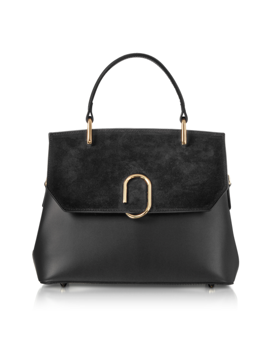 LE PARMENTIER - Thais Suede and Leather Satchel Bag