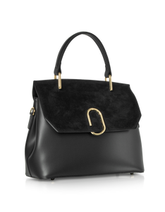 LE PARMENTIER - Thais Suede and Leather Satchel Bag