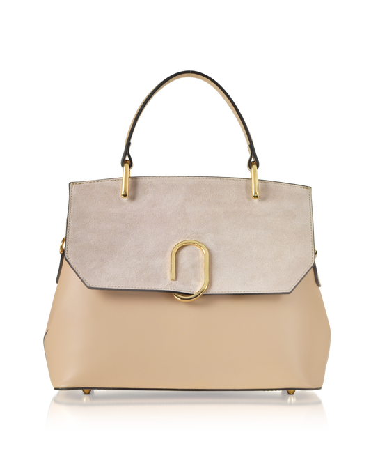 LE PARMENTIER - Thais Suede and Leather Satchel Bag