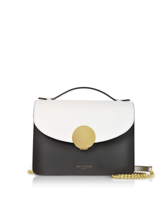 LE PARMENTIER - New Ondina Color Block Flap Top Leather Satchel Bag