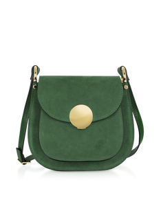 LE PARMENTIER - Agave Suede and Smooth Leather Shoulder Bag