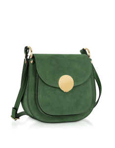 LE PARMENTIER - Agave Suede and Smooth Leather Shoulder Bag