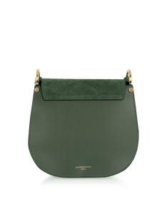 LE PARMENTIER - Agave Suede and Smooth Leather Shoulder Bag
