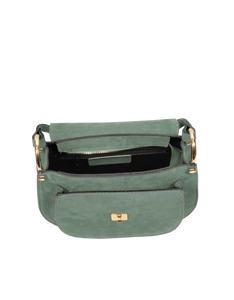 LE PARMENTIER - Agave Suede and Smooth Leather Shoulder Bag
