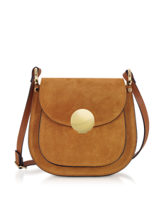 LE PARMENTIER - Agave Suede and Smooth Leather Shoulder Bag