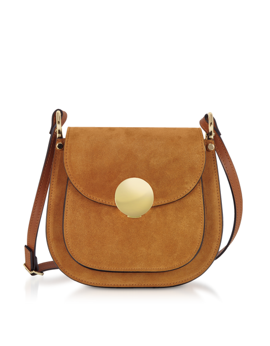LE PARMENTIER - Agave Suede and Smooth Leather Shoulder Bag
