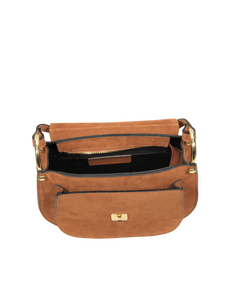 LE PARMENTIER - Agave Suede and Smooth Leather Shoulder Bag
