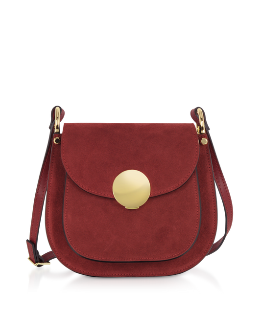 LE PARMENTIER - Agave Suede and Smooth Leather Shoulder Bag