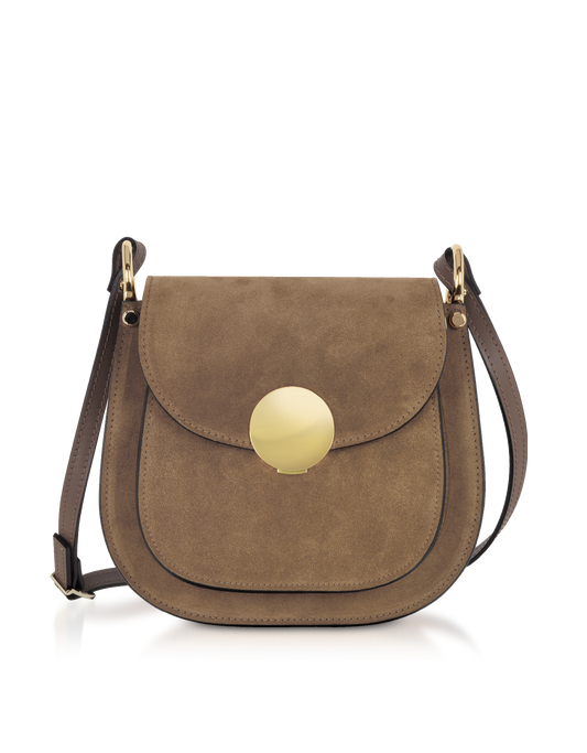 LE PARMENTIER - Agave Suede and Smooth Leather Shoulder Bag