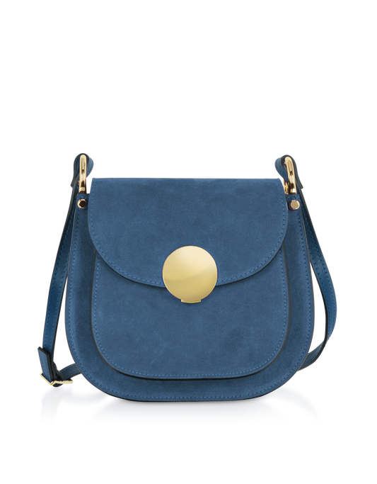 LE PARMENTIER - Agave Suede and Smooth Leather Shoulder Bag