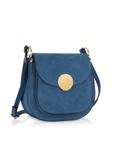 LE PARMENTIER - Agave Suede and Smooth Leather Shoulder Bag