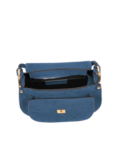 LE PARMENTIER - Agave Suede and Smooth Leather Shoulder Bag