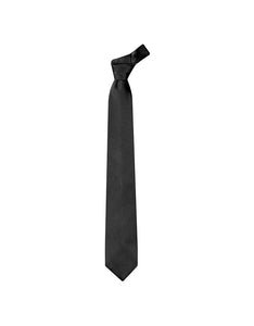 Solid Black Pure Silk Tie