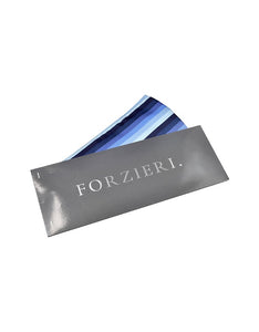 Blue Vertical Stripe Tone on Tone Woven Silk Ascot