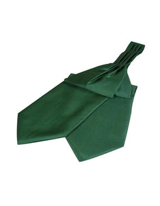 Green Solid Color Pure Silk Ascot