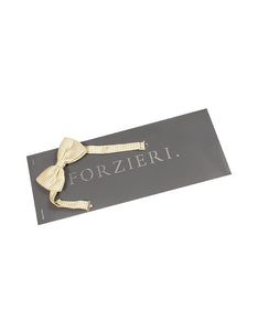 Cream Small Polkadot Pre-Tied Silk Bowtie
