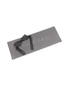 Black & White Medium Polkadot Pre-Tied Silk Bowtie
