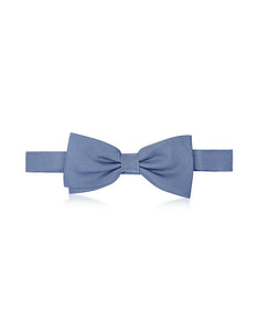 Light Blue Woven Silk Pre-tied Bow Tie