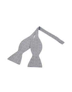 Ceremony Gray Zig-Zag Woven Silk Self-tie Bowtie