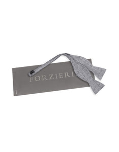 Ceremony Gray Zig-Zag Woven Silk Self-tie Bowtie