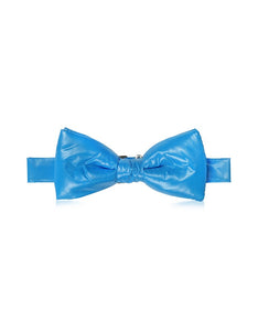 Sky Blue Nylon Puffer Bow Tie