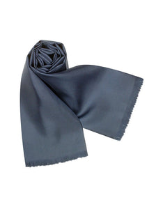 Navy BlueSolid Silk Scarf