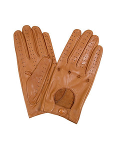 Tan Italian Leather Driving Gloves