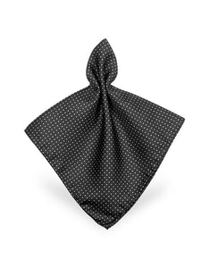 Black Mini Polkadot Twill Silk Pocket Square