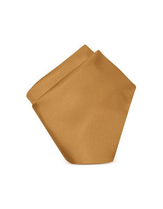 Camel Solid Silk Pocket Square