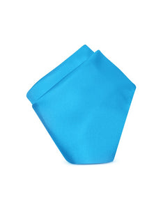 Turquoise Solid Silk Pocket Square