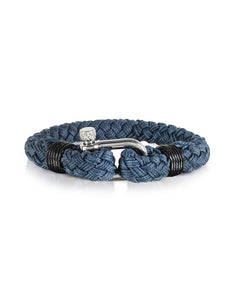 Navy Blue Woven Rope Men's Bracelet