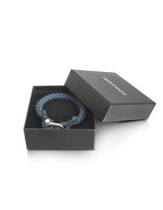 Navy Blue Woven Rope Men's Bracelet