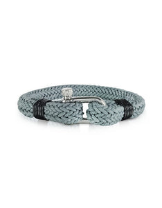 Ice Grey Woven Rope Men's Bracelet